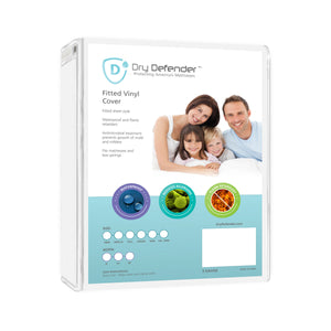 Vinyl Covers-Dry Defender Heavy Duty Fitted Vinyl Mattress Protector - 9" & 16" Depths
