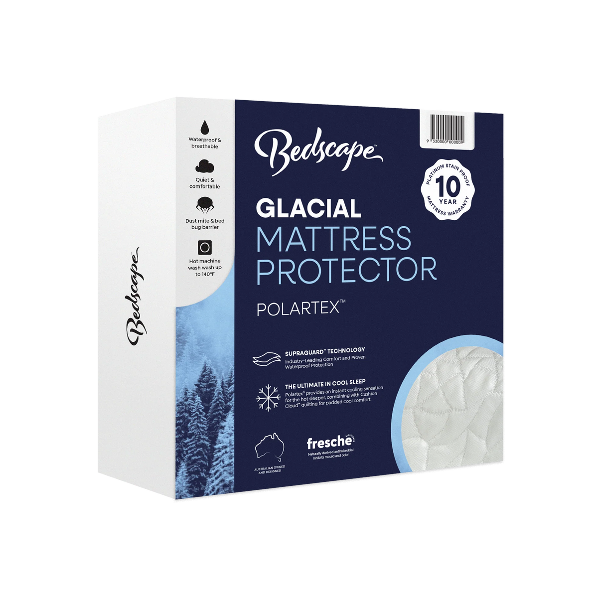 Bedscape Glacial Polartex Jacquard Waterproof Mattress Protector