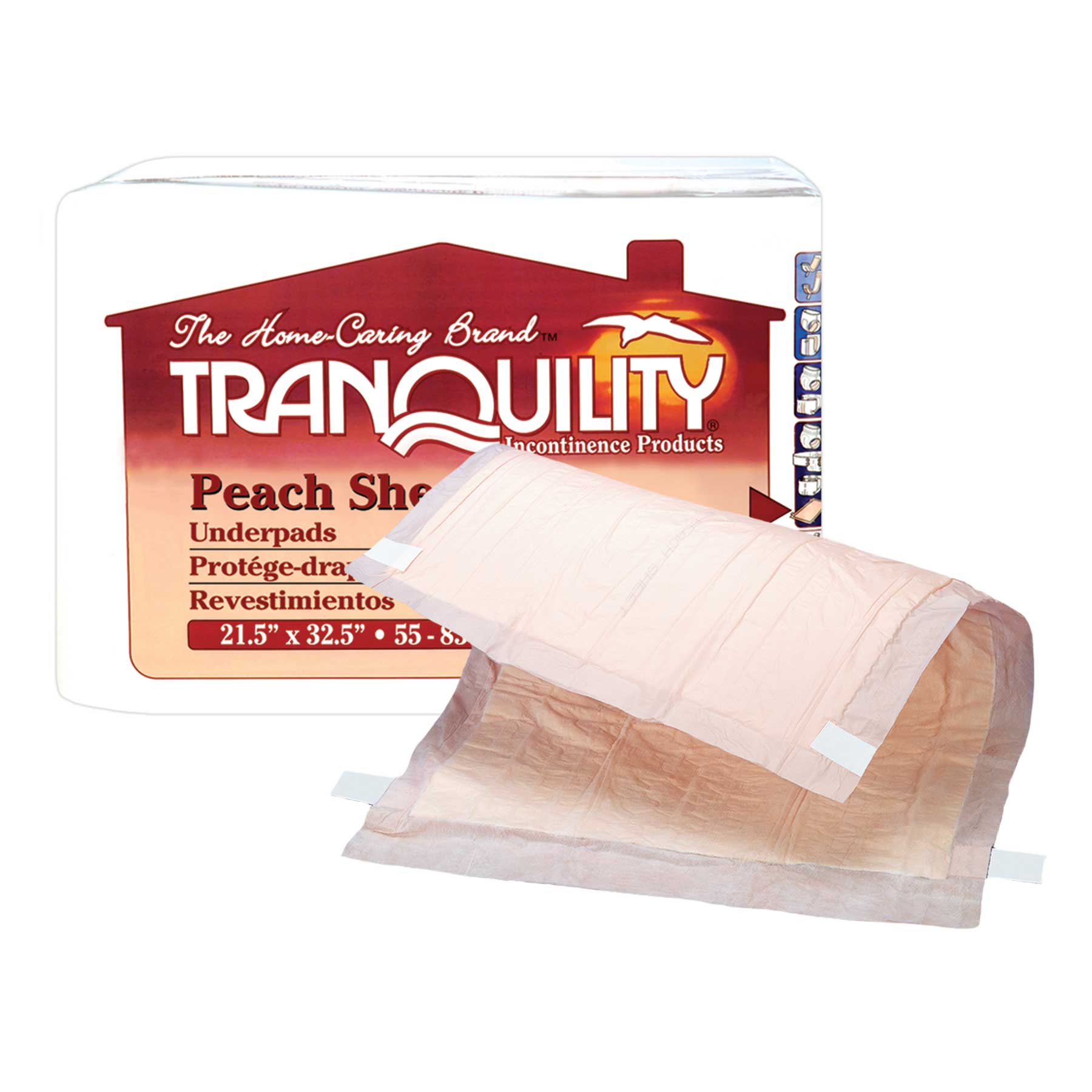 Underpads-Tranquility Peach Sheet Underpad