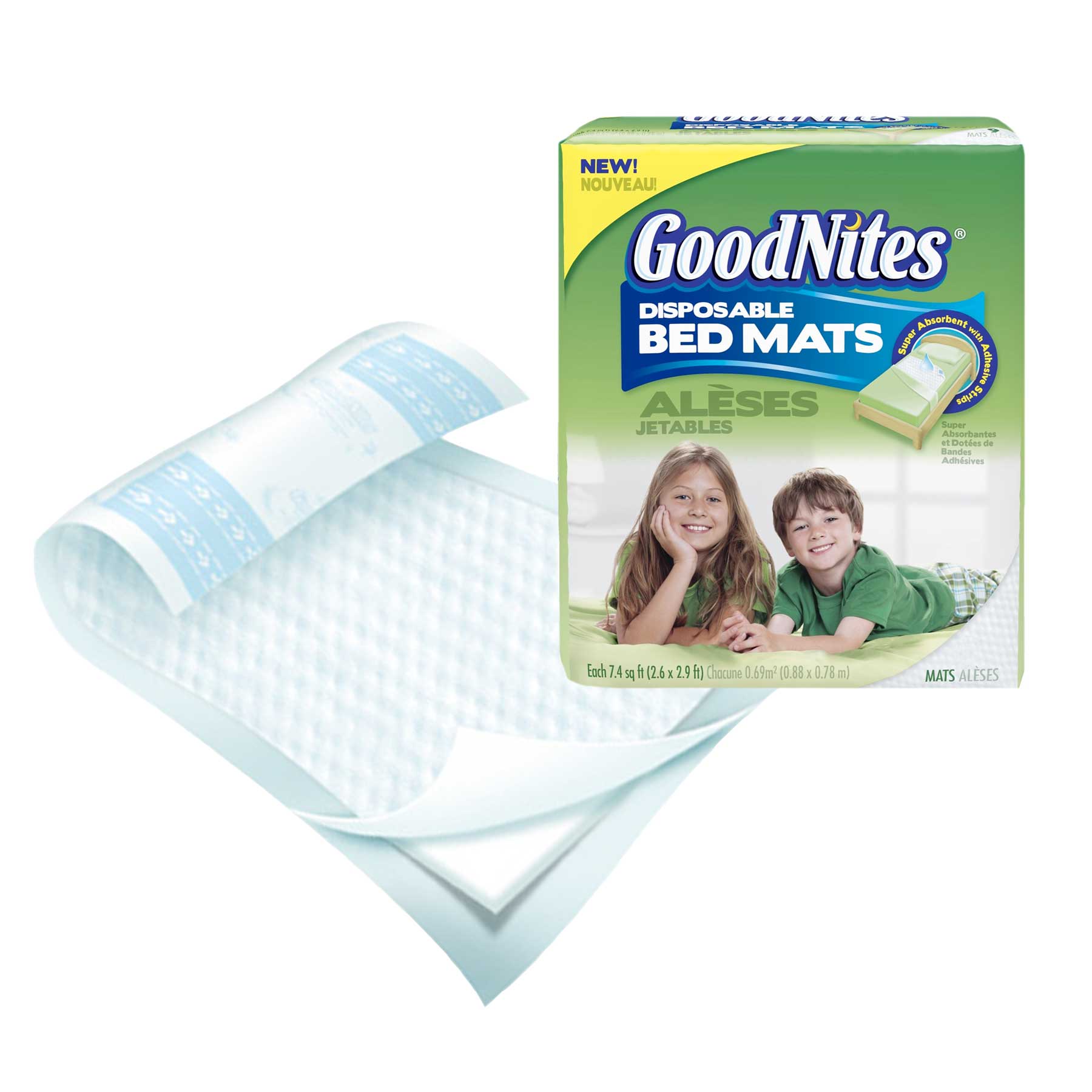 Goodnites Bed Mats, Disposable - 9 mats