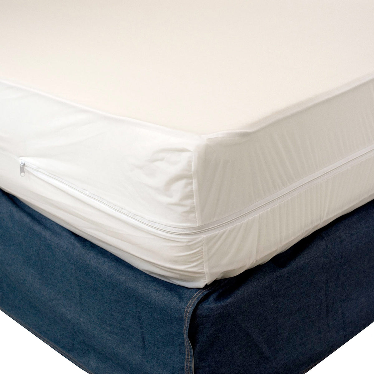 Bedding-Dry Defender Heavy Duty Vinyl Split Boxspring Cover - King Size (2 Twin XL Vinyls)