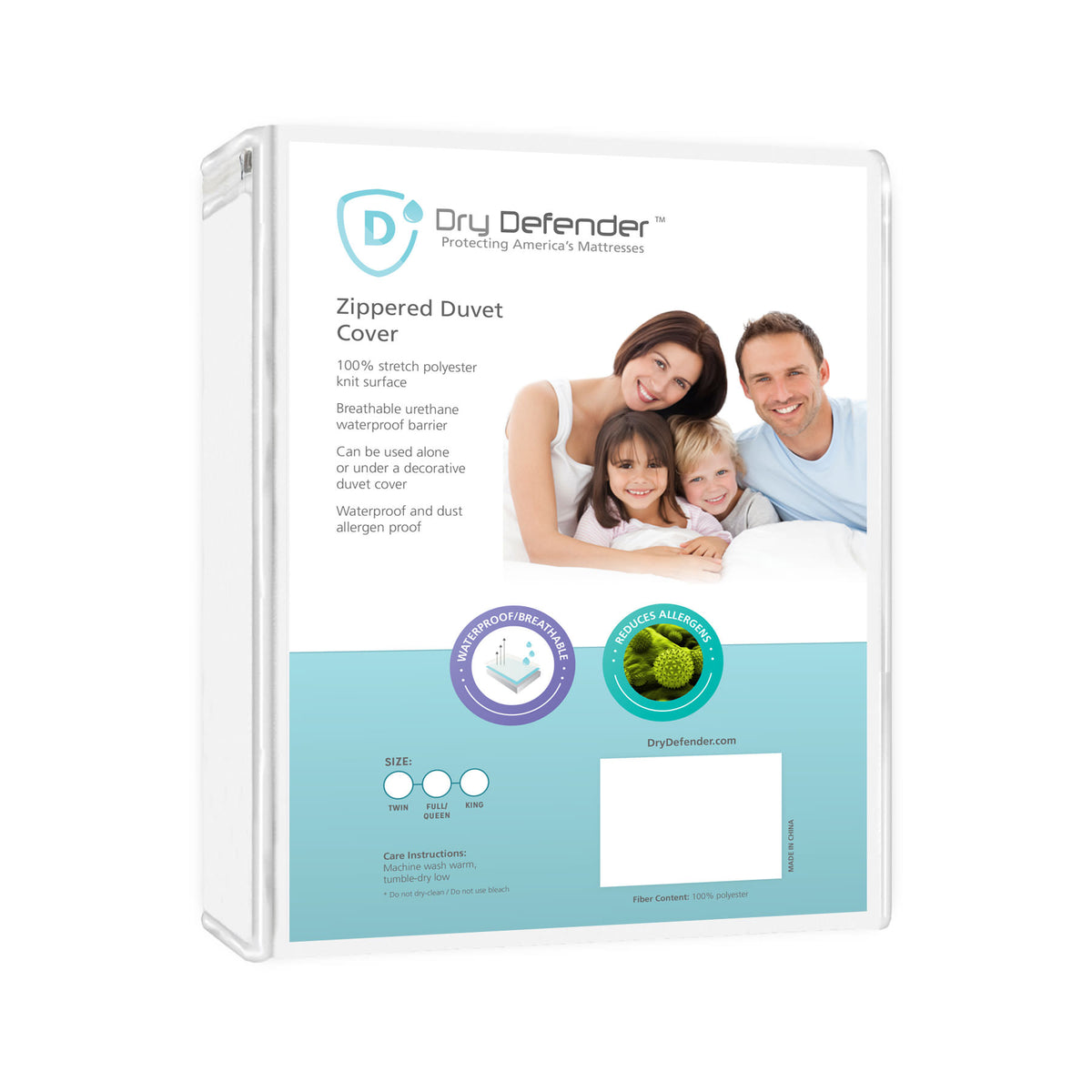 Mattress Protectors-Premium Breathable Zippered Duvet Cover - Waterproof