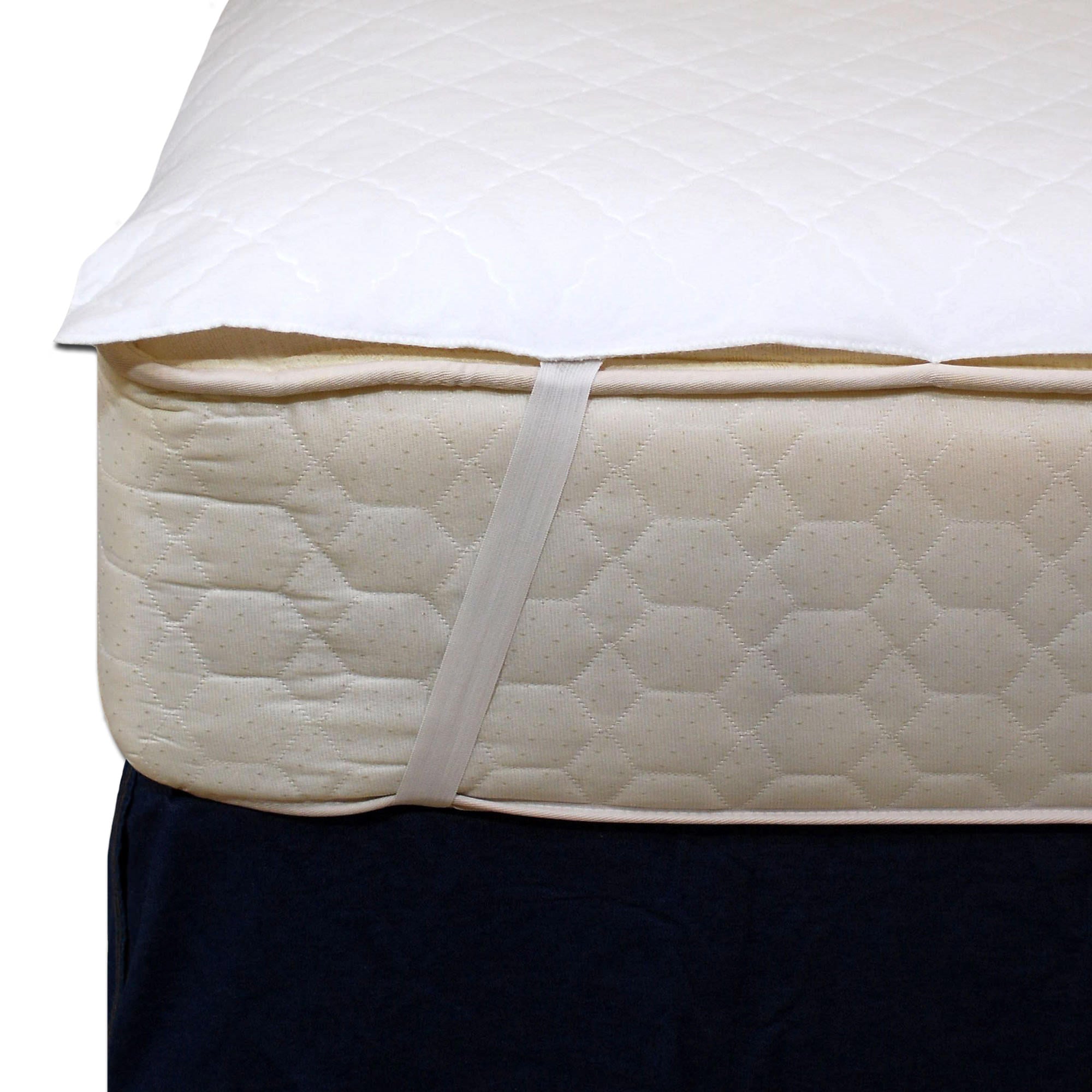 Quilted Waterproof Bed Sheet with Elastic Queen King Size Solid